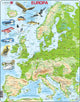Larsen legpuzzel kaart europa - geografisch met dieren, 87st.