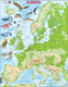 Larsen legpuzzel kaart europa - geografisch met dieren, 87st.