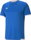 Puma teamliga jersey heren sportshirt - electric blue lemonade- white