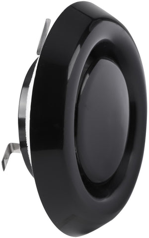 Starx afzuigventiel - rond ventilatierooster - diameter 100 125 mm - kunststof - instelbaar in 4 standen - inclusief klemmen voor montage - geschikt voor badkamer, toilet en keuken - kleur zwart