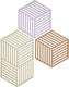 Zone denmark pannenonderzetter hexagon set – onderzetters pannen – hittebestendig tot 250°c – vaatwasserbestendig – siliconen – 24 x 14 x 0,9 cm – lupine warm sand light terracotta – 3 stuks