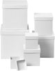 Creativ company vierkante dozen set 7 stuks h: 7.5-23 cm