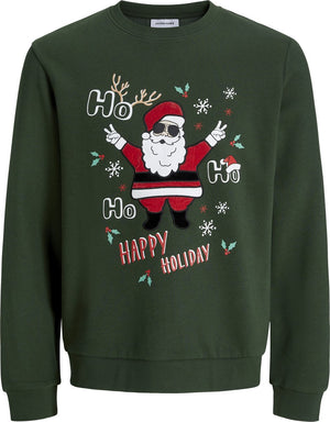 Jack jones jack jones - jjchristmas sweat crew neck xmas - heren - sweaters