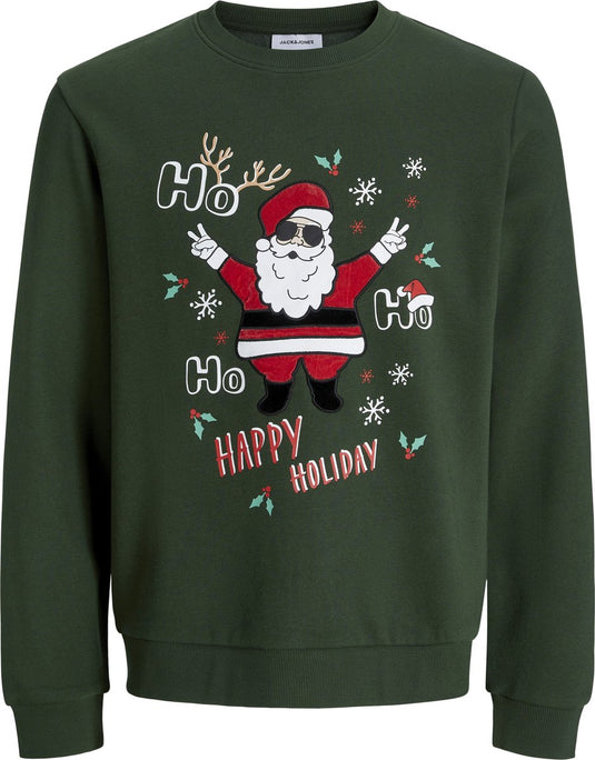 Jack jones jack jones - jjchristmas sweat crew neck xmas - heren - sweaters