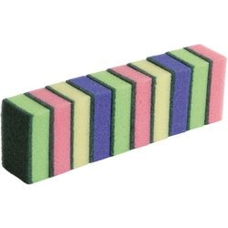 Producten schuurspons gekleurd a 10 stuks mm