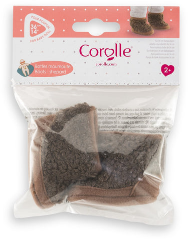 Corolle poppenlaarsjes schapenvacht-look bruin 36cm poppen accessoire.