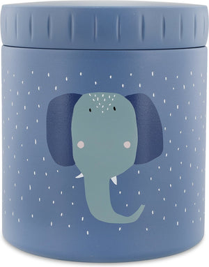 Trixie thermos container - mrs. elephant - thermo lunchpot voor kinderen - 500 ml - rvs lunchbox - blauw