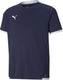 Puma teamliga jersey jr unisex sportshirt - peacoat- white