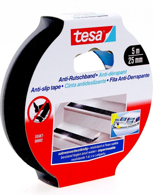 Tesa 55587-02 anti-slip tape - 5m x 25mm - zwart