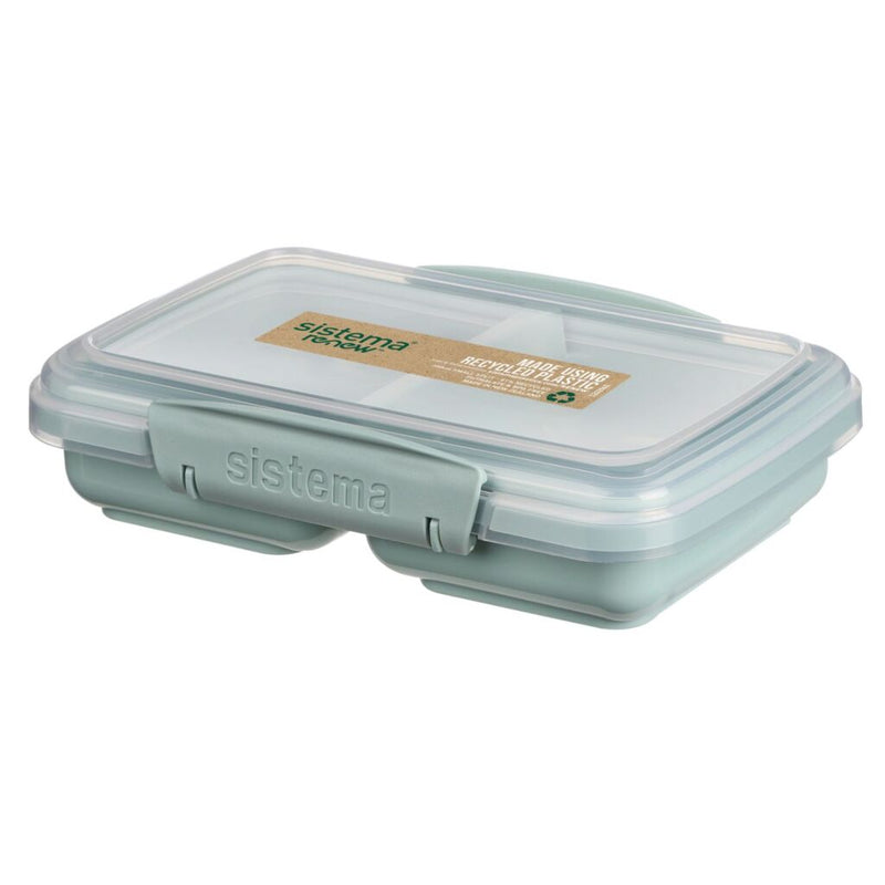 Load image into Gallery viewer, Sistema snack meeneem doos 2 vakken 350 ml assorti blauw lichtblauw
