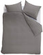 Ambiante cotton uni dekbedovertrek - effen - lits-jumeaux xl - 260x200 220 cm - grijs