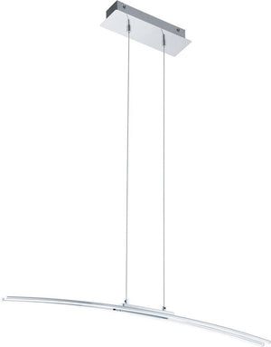 Eglo lasana - hanglamp - 1 lichts - chroom - wit