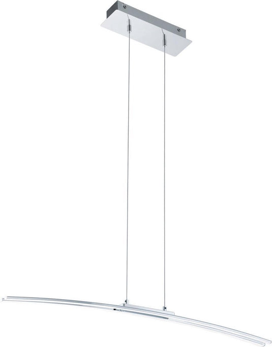 Eglo lasana - hanglamp - 1 lichts - chroom - wit