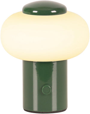 Lucide gustav - oplaadbare tafellamp - accu batterij - ø 8 cm - led dimbaar - 1x0,8w 2700k - groen | essential