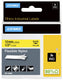 Dymo rhino industriële flexibele nylon labels | 12 mm x 3,5 m | zwarte afdruk op geel | zelfklevende labels voor rhino labelmanager labelprinters