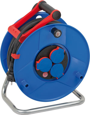 Brennenstuhl garant ip44 kabelhaspel (kabelhaspel met 40 m kabel, speciaal kunststof, voor kortstondig gebruik buitenshuis, made in germany) blauw