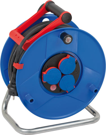 Brennenstuhl garant ip44 kabelhaspel (kabelhaspel met 40 m kabel, speciaal kunststof, voor kortstondig gebruik buitenshuis, made in germany) blauw