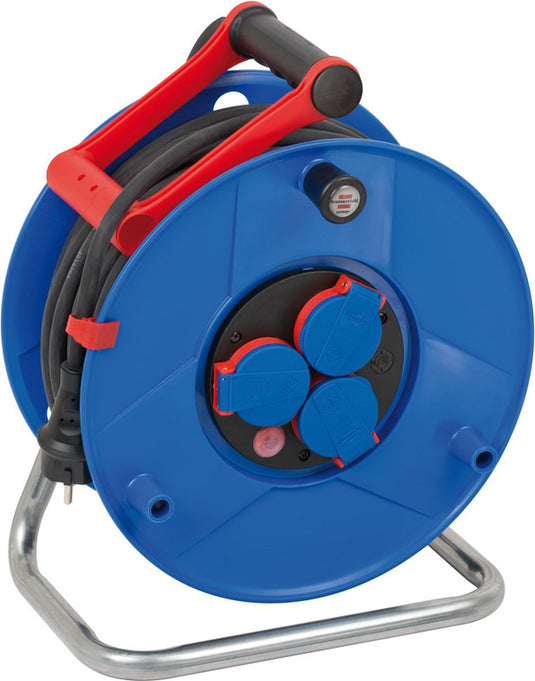 Brennenstuhl garant ip44 kabelhaspel (kabelhaspel met 40 m kabel, speciaal kunststof, voor kortstondig gebruik buitenshuis, made in germany) blauw