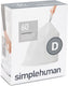 Simplehuman code d afvalzakken - 20 liter - 60 stuks - met trekband - wit
