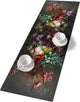 Bertoni - tafelloper tafelkleed - vilt - 115x40cm - bloemen print patroon