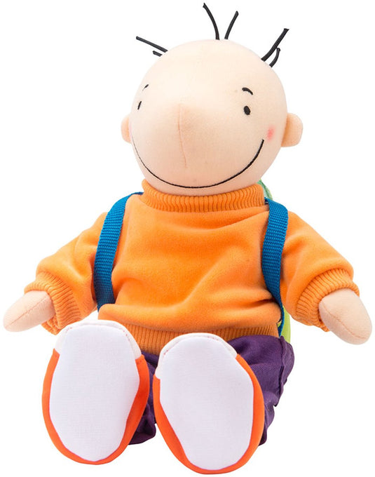 Jules popje - knuffel met rugzak en pyjama - 25 cm