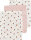Meyco baby mini panther washandjes - 3-pack - hydrofiel - soft pink - 20x17cm
