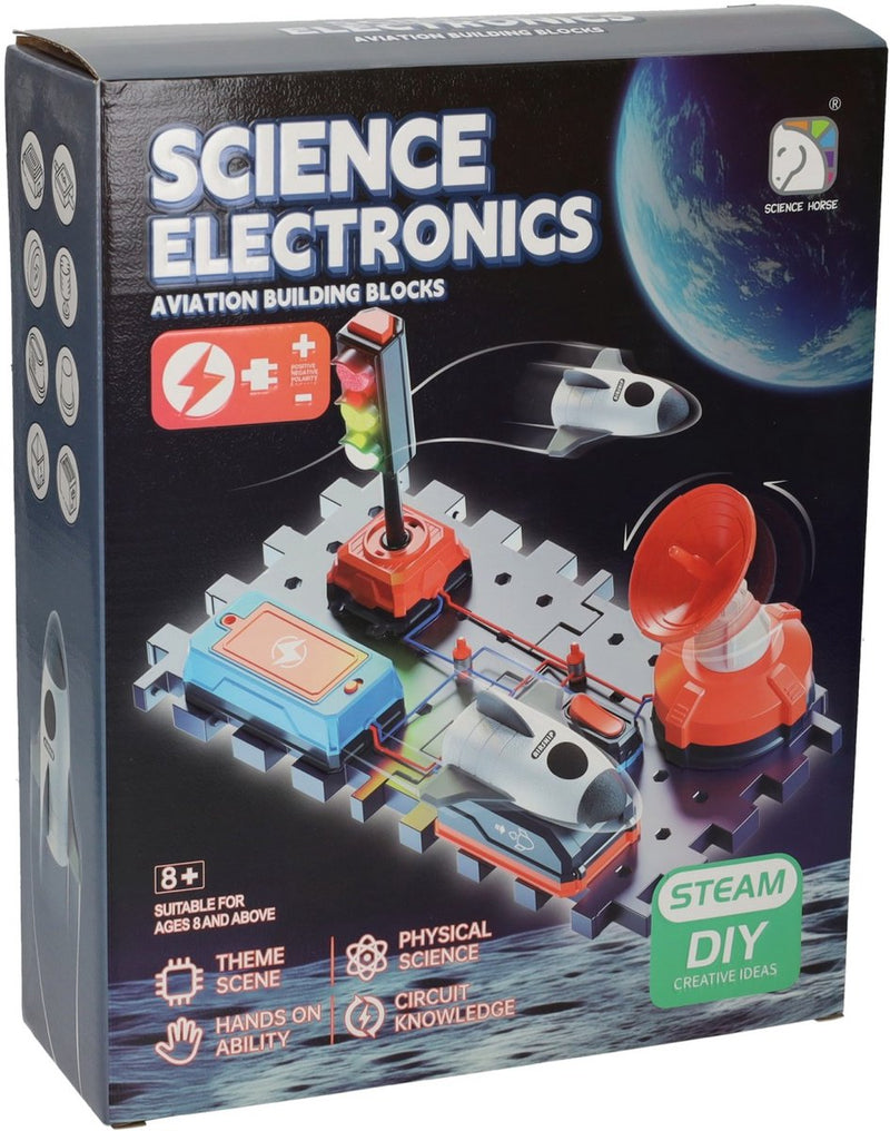Afbeelding laden in galerijviewer, Lobbes science electronics elektro bouwset luchtvaart met stoplicht
