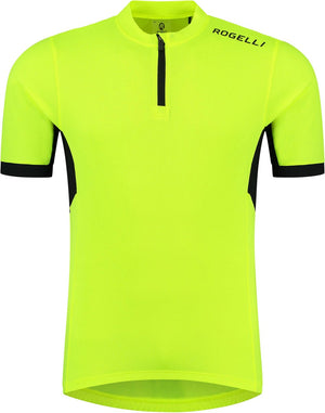 Rogelli core heren fietsshirt - korte mouw - korte rits - fluor zwart