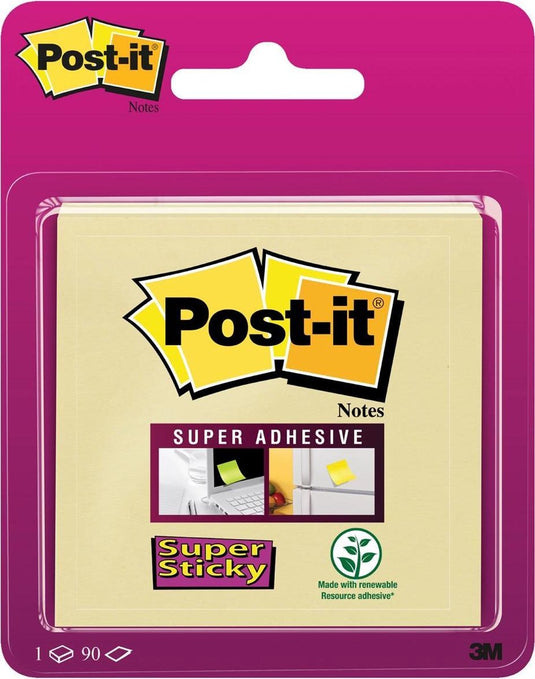 Post-it memoblok 6920 super sticky 76x76mm geel