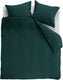 Ambiante cotton uni dekbedovertrek - effen - lits-jumeaux - 240x200 220 - donker groen