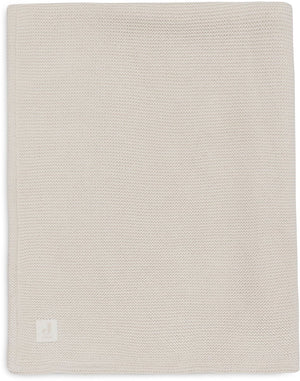 Jollein baby deken ledikant - 100x150cm - basic knit - oatmeal velvet