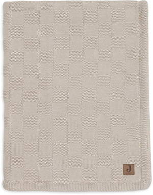 Jollein baby deken ledikant - 100x150cm - box knit - warm sand velvet
