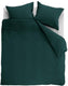 Ambiante cotton uni dekbedovertrek - effen - lits-jumeaux xl - 260x200 220 cm cm - donkergroen