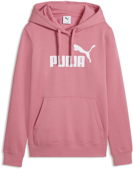Puma ess no. 1 logo hoodie fl (s) dames trui - wild pink