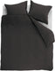 Ambiante cotton uni dekbedovertrek - effen - lits-jumeaux - 240x200 220 cm - antraciet