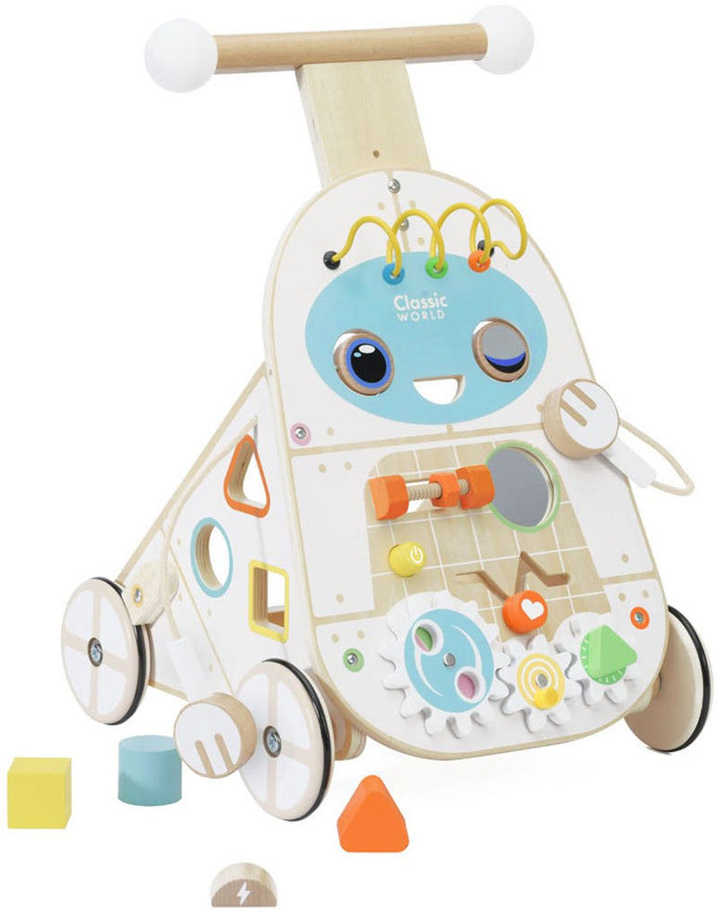 Chargez l'image dans la visionneuse de la galerie, Classic world houten baby loopwagen - educatief speelgoed multicolor.
