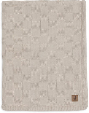Jollein baby deken wieg - 75x100cm - box knit - warm sand velvet