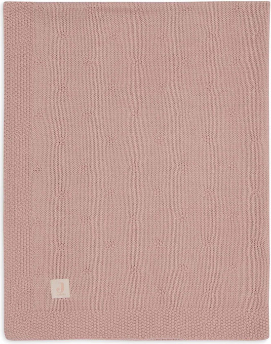 Jollein - deken ledikant 100x150cm - dekentje baby - cosy knit wild rose