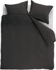 Ambiante cotton uni dekbedovertrek - effen - tweepersoons - 200x200 220 cm - antraciet