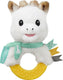 Sophie de giraf bijtrammelaar - 2-in-1 rammelaar bijtring - baby speelgoed - kraamcadeau - babyshower cadeau - vanaf 3 maanden - 13x7x6 cm - pluche rubber - geel wit turquoise