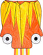 Dragon fly vlieger - octopus - oranje geel - 124 x 127 cm - vanaf 7 jaar