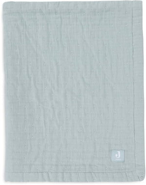 Jollein baby deken wieg jersey 75x100cm - jacquard sea green - gots