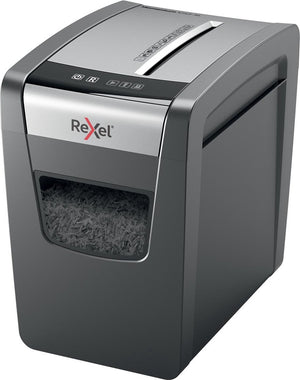 Rexel momentum x312-sl papierversnipperaar - p3 snippers - tot 12 vel - 23l - zwart
