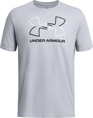 Under armour ua gl foundation update ss-gry heren sportshirt - mod grijs medium heather - wit - zwart