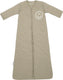 Meyco baby slub met smile applicatie baby slaapzak met afritsbare mouwen - taupe offwhite - 70cm - 2.5 tog