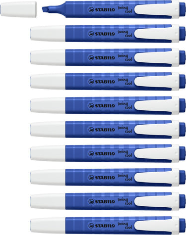Stabilo swing cool - markeerstift - naturecolors wildflower - ultramarijn blauw - doos 10 stuks