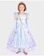 Den goda fen verkleedkledij frozen prinses jurk - 98-104cm - 3-4 jaar - blauw