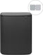 Brabantia bo touch bin prullenbak - 2 x 30 liter - afvalscheiding - mineral infinite grey