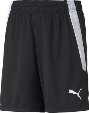 Puma teamliga shorts jr unisex sportbroek - black- white