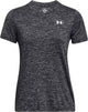 Under armour tech ssc - twist dames sportshirt - zwart - wit